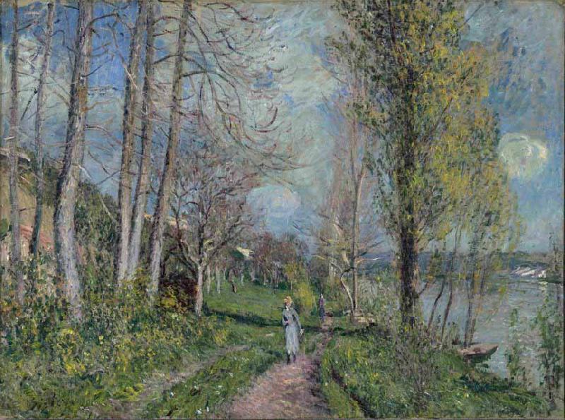 Alfred Sisley Banks of the Seine at By oil painting image